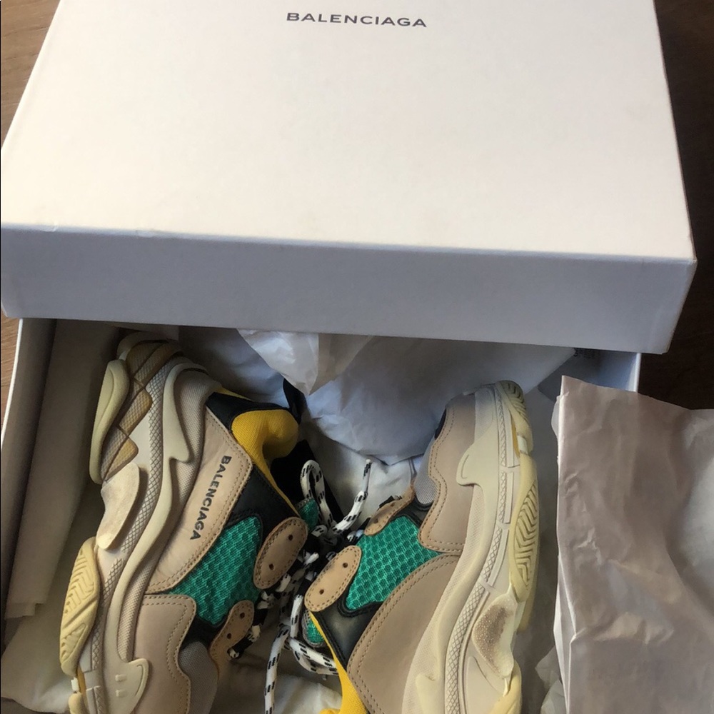 Balenciaga triple s yellow green 36